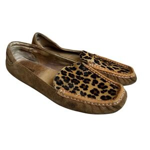 Michael Kors Fulton Leopard Print Calf Hair‎ Moccasin Size 9